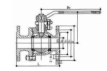 Q41F鑄鐵球閥結(jié)構(gòu)圖 Q41F鑄鐵球閥結(jié)構(gòu)圖
