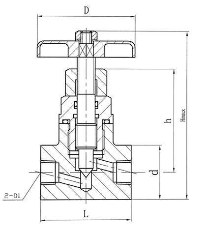 JZF型截止閥外形尺寸