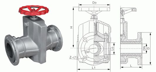GJ41X-6L型鑄鐵、鋁合金管夾閥結構圖